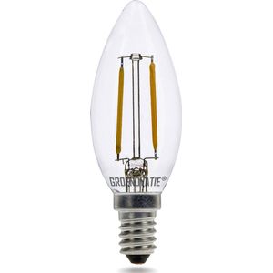 E14 LED Filament Kaarslamp 2W Warm Wit Dimbaar