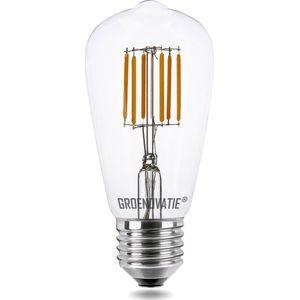 E27 - LED Filament Rustikalamp - 6W - Extra Warm Wit - Dimbaar