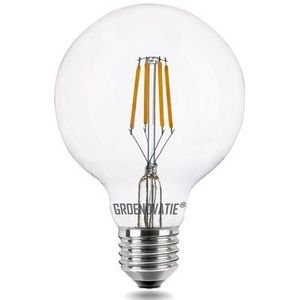 Groenovatie LED Filament Globelamp - 4W - E27 Fitting - 140x95 mm - Extra Warm Wit - Dimbaar