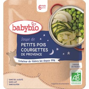Babybio Biologische Erwten- en Courgettesoep 6 Maanden en Ouder 190 g