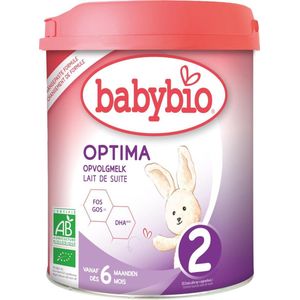 Babybio Optima 2 - Flesvoeding - Bio opvolgmelk in poedervorm met bifidus - 800gram - Vanaf 6-12 mnd