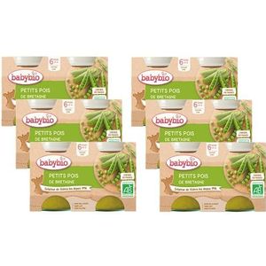 Babybio - Kleine potten voor appels van Loire Petits Dots, 2 x 130 g, verpakking van 6 – 6 maanden – biologisch
