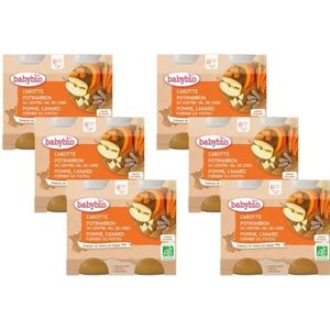 Babybio Wortelpotten pompoen appel/eend Poitou boer 400 g - 6 stuks