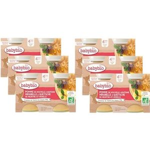 Babybio Mirabelle potten van Meurthe en Moezel Nieuwe Aquitaine Appel, 260 g, 6 Stuk