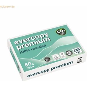 Recycled printpapier A4 80 gram Evercopy Premium, pallet 200 pakken