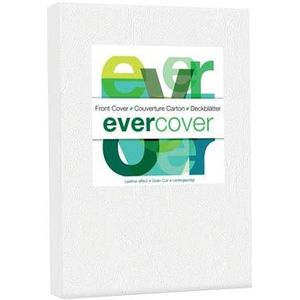 Exacompta 2780C verpakking met 100 omslagdeksels (EverCover, gerecycled karton met lederstructuur, DIN A4, 270 g/m2) DIN A4. 100 Stuk wit