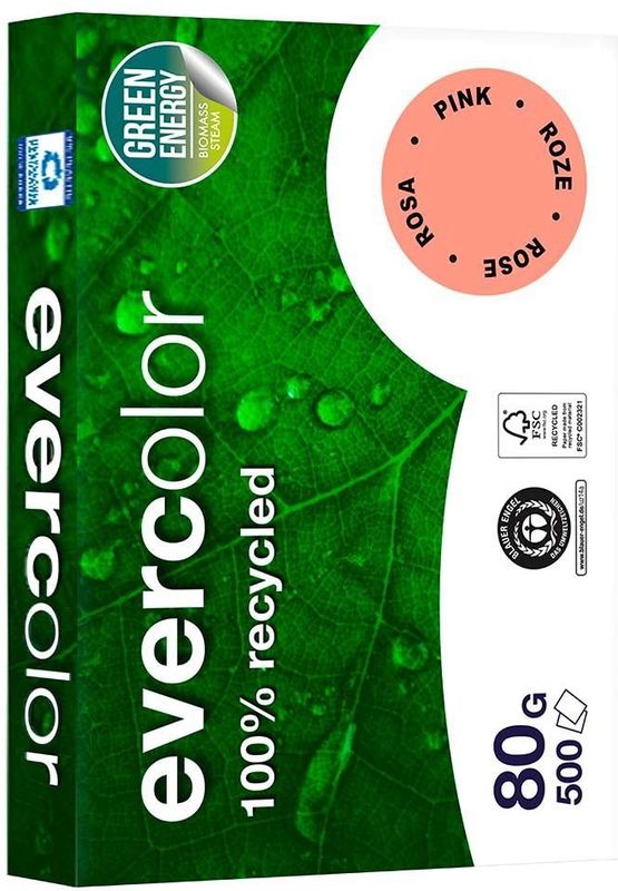 Evercolor - Kopierpapier - A4 - 80 g/m² - Rosa - 500 Blatt