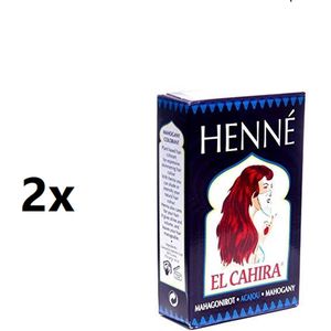 Henne Natur El Cahira Mahogany Hair Colour Powder - MULTIPACK - 2x90gr