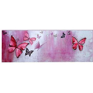 EMDE Toile haarkam Main Papillons Fushia et Grijs, Roze