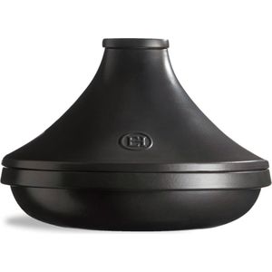 ​Emile Henry Tajine Delight - Zwart - Ø 27.5 cm / 1,85 liter - Keramische Stoofpot / Slowcooker - Geschikt voor Inductie, Gas, Elektrisch, Halogeen, Keramisch, Oven en Magnetron - Ideaal voor Authentieke Marokkaanse Gerechten - Vaatwasserbestendig​
