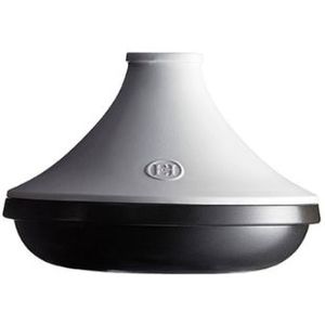 Tajine Emile Henry Delight Slate Weißer Deckel Ø 335 mm