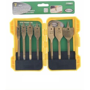 Boorset met titanium coating - Speedboor - Speedboren - Hout boor - Boren - Hout - 7-delig