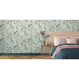 DUTCH WALLCOVERINGS Behang Flamingo mintkleurig