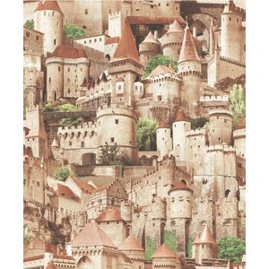 UGEPA Vliesbehang stad in de middeleeuwen, beige, J81208