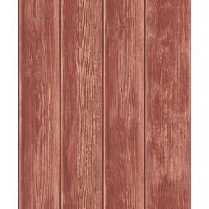 UGEPA Vliesbehang houten planken, rood, J86810