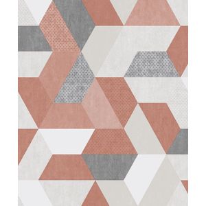 Dutch Wallcoverings - Loft- retro rood/grijs - M509-05