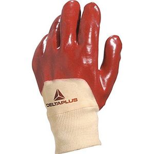 Delta plus Synthetische handschoenen - handschoen PVC rood boven koel maat 7
