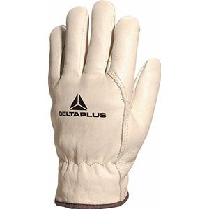 Delta Plus FBF4910 gevoerde handschoen volledig van rundsleer, beige, 10