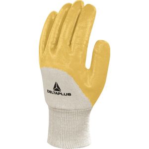 Nitril-handschoen, licht, ondersteunend, jersey, elastisch, kleur geel, maat 10 paar