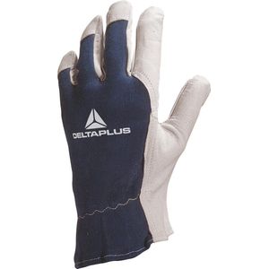 Delta Plus CT402BL07 handschoen van geitenleer/rug van jersey, natuurblauw, maat 07
