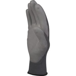 Deltaplus VE702PG10 Polyester fijn gebreide handschoen/palm Pu, grijs, maat 10
