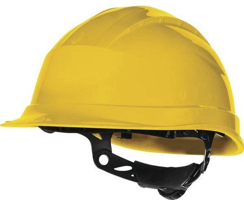Delta Plus Veiligheid Bouwhelm met Rotorsluiting - Geel - One Size