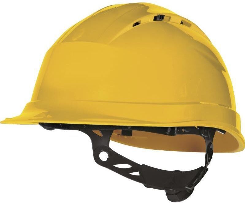 Deltaplus - Veiligheidshelm - Model Quartz-Up IV - Geel - Draaiknop - Polypropyleen