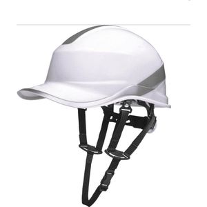 Delta Plus BASEBALL DIAMOND V UP ABS veiligheidshelm ""Baseball Cap"" vorm met kinbevestiging - verstelwiel, één maat, wit