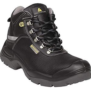 Deltaplus SAUL2ES3NO47 hoge schoenen van nerfleer, gepigmenteerd - S3 Src Esd, zwart, maat 47