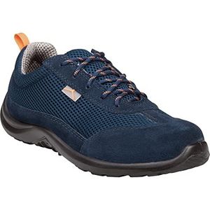 Deltaplus COMOSPBL41 Lage schoenen van suède splitleer met mesh-inzetstukken - S1P Src, marineblauw, maat 41