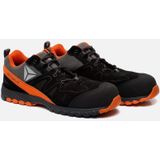 Delta PLus Lage schoen Croute Velours S3 HRO SRC zwart/oranje, zwart, 41 EU, zwart.