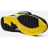 Delta Plus MANHAS3NJ43 Nubuck lederen lage schoenen S3 HRO SRC nylon mesh, zwart/geel, maat 43, Zwart/Geel/Nacht Blauw