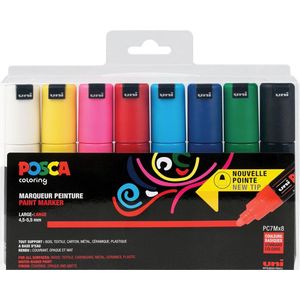 Posca PC-7M Marker set – 8 Kleuren