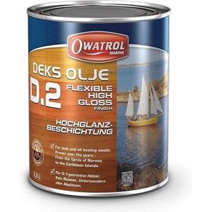 Deks Olje D2 - Hoogglansvernis voor houtwerk buiten - Owatrol - 2,5 L