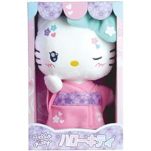Hello Kitty met kimono ECO-pluche, 14 x 13 x 24 cm