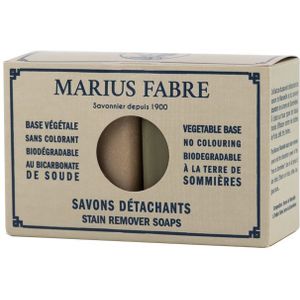 Marius Fabre - Marseille Duo Vlekverwijderende Zepen - Groen - Wit - Milieuvriendelijk