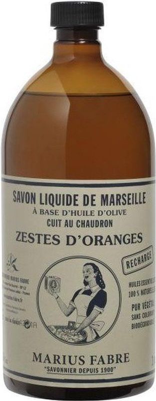 Marius Fabre - Nature - Vloeibare Marseillezeep Zestes d'Oranges (sinasappelschil) 1L navulling