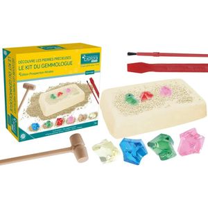 EXPLORA - Edelstenen - Gemmoloog Kit - 039394 - Uitgraafgips - Ontdekkingskit - Kinderspel - Wetenschappelijk - Educatief - Avontuurlijk - Speels - Speelgoed - Vanaf 5 jaar