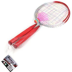 SPORTSIDE - Badminton Court Set - Racket Game - Rackets - Shuttlecocks - Physical Activity - 040725J - Random Color - Nylon - 45 cm - Sports Article