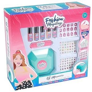 FASHION MAQUILLAGE - Manicure Set - Make-up - 258019 - Multicolor - Plastic - Game for Children - Nails - Beauty - Tested by a French Laboratory - 11 cm x 11 cm - From 5 years old