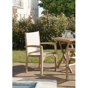 Set van 2 beige fauteuils met rugleuning en zitting | Macabane