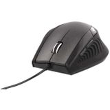 T'NB - Ergonomische muis, bekabeld, groot en zeer comfortabel, optische muis voor rechtshandigen met 1600 dpi, compatibel met laptops, pc/Mac – zwart