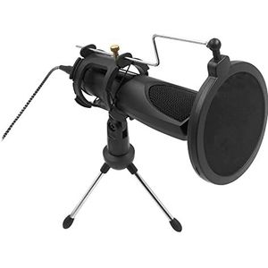 T'nB Tnb Influence Omnidirectionele condensatormicrofoon, hoogwaardig geluid voor desktopcomputer, ideaal voor streaming, Youtuber, podcast, zwart