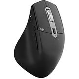 T'nB Muis Mento – muis met drievoudige modus, Bluetooth, USB-A en USB-C, oplaadbaar, hoge batterijduur, hoge precisie, 2400 dpi, zeer comfortabel, natuurlijke grip, 7 toetsen, zwart