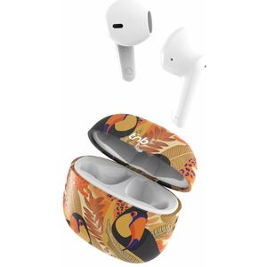 T'NB - TOUCAN - Draadloze Hoofdtelefoon - Geel Oranje - Oplaadetui