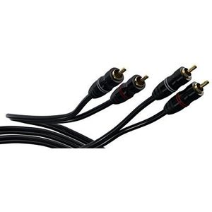 Lineaire kabel mannelijk voor versterker/thuisbioscoop/DVD-speler (5m) EU zwart