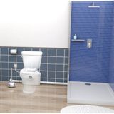 Sanibroyeur Sanislim fecalienvermaler voor WC, wastafel fontein, bidet en douche opvoerhoogte 2,5m horizontaal 50m 005044