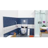 Sanibroyeur Saniwall Pro UP - Grohe inbouwreservoir - tegelbaar - Sanibroyeur vermaler - bedieningspaneel glans chroom WALLPROUPDAC