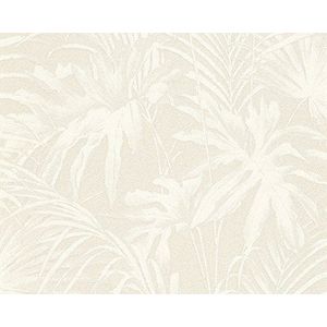 A.S. Création Vliesbehang Soraya behang in palmprint Jungle Style 10,05 m x 0,53 m crème wit Made in Germany 305883 30588-3