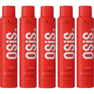 Schwarzkopf OSiS+ Velvet lightweight wax-effect spray - haarspray - voordeelverpakking - 5 x 200ml